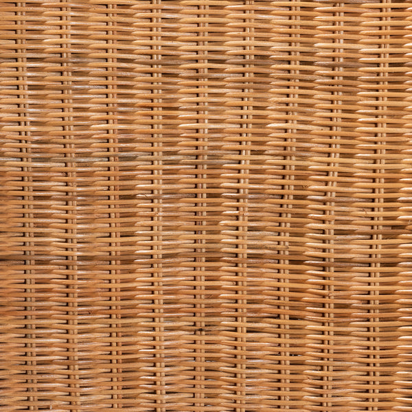 Baxton Studio Racquel Modern Bohemian Natural Rattan and Mahogany Wood Counter Stool