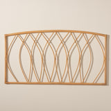 Baxton Studio Halia Modern Bohemian Natural Brown Rattan Queen Size Wall-mount Headboard