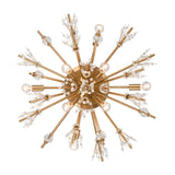 Starburst 26'' Wide 8-Light Semi Flush Mount - Satin Brass