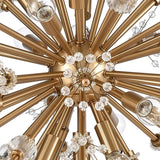 Starburst 26'' Wide 19-Light Chandelier - Satin Brass