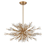 Starburst 36'' Wide 24-Light Chandelier - Satin Brass