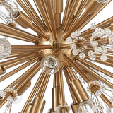 Starburst 36'' Wide 24-Light Chandelier - Satin Brass