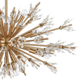 Starburst 36'' Wide 24-Light Chandelier - Satin Brass