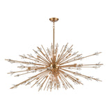 Starburst 72'' Wide 31-Light Chandelier - Satin Brass