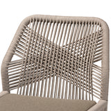 Baxton Studio Jennifer Mid-Century Transitional Grey Woven Rope Mahogany Dining Side Chair