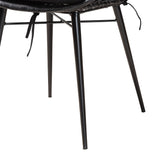 Baxton Studio Ballerina Modern Bohemian Black Finished Rattan and Metal Dining Chair