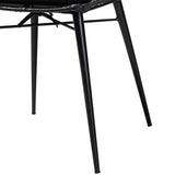 Baxton Studio Brenna Modern Bohemian Black Finished Rattan and Metal Dining Chair