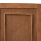 Baxton Studio Giordano Classic and Traditional Ash Walnut Finished Wood King Size Headboard