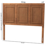 Baxton Studio Giordano Classic and Traditional Ash Walnut Finished Wood King Size Headboard