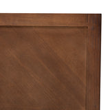 Baxton Studio Terrian Classic and Traditional Ash Walnut Finished Wood Queen Size Headboard