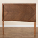 Baxton Studio Terrian Classic and Traditional Ash Walnut Finished Wood Queen Size Headboard