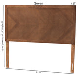 Baxton Studio Terrian Classic and Traditional Ash Walnut Finished Wood Queen Size Headboard