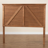 Baxton Studio Yorick Classic and Traditional Ash Walnut Finished Wood Queen Size Headboard