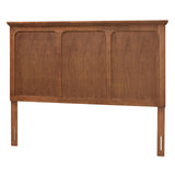 Alarice Classic and Traditional Ash Walnut Finished Wood Queen Size Headboard
