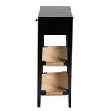 Baxton Studio Freya Modern Bohemian Black Finished Bayur Wood 1-Drawer Console Table