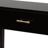 Baxton Studio Freya Modern Bohemian Black Finished Bayur Wood 1-Drawer Console Table