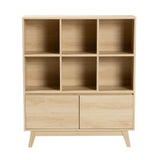 Baxton Studio Danina Japandi Oak Brown Finished Wood Bookshelf