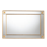 Baxton Studio Iara Modern Glam and Luxe Antique Goldleaf Finished Wood Accent Wall Mirror