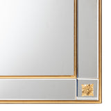 Baxton Studio Iara Modern Glam and Luxe Antique Goldleaf Finished Wood Accent Wall Mirror