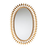 Rogier Modern Glam and Luxe Antique Goldleaf Metal Accent Wall Mirror