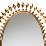 Baxton Studio Rogier Modern Glam and Luxe Antique Goldleaf Metal Accent Wall Mirror