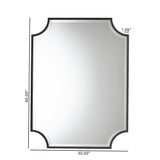 Baxton Studio Parcenet Modern Black Finished Metal Accent Wall Mirror