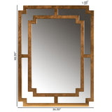 Baxton Studio Dayana Modern and Contemporary Antique Gold Finished Wood Accent Wall Mirror