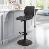 Zuo Modern Seth 100% Polyurethane, Plywood, Steel Modern Commercial Grade Barstool Vintage Black, Dark Bronze 100% Polyurethane, Plywood, Steel