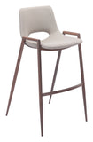 English Elm EE2703 100% Polyurethane, Plywood, Steel Modern Commercial Grade Bar Chair Set - Set of 2 Beige, Walnut 100% Polyurethane, Plywood, Steel
