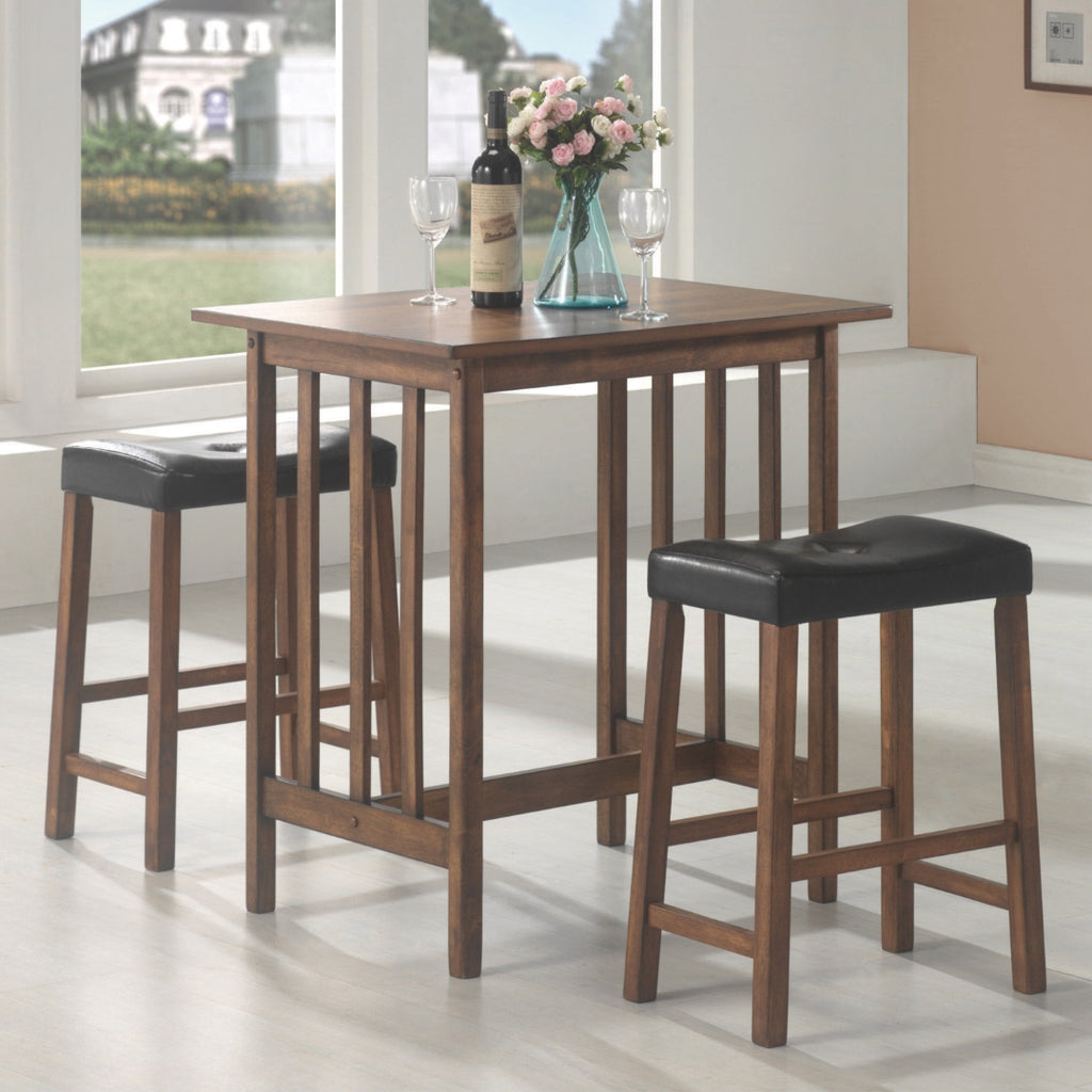 Mission 3-piece Counter Height Set Nut Brown