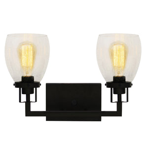 Yosemite Home Decor 2 Light Vanity In Matte Black Finish 130011244-YHD