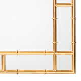 Baxton Studio Bedivere Modern Glam and Luxe Antique Goldleaf Metal Accent Wall Mirror