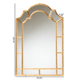 Baxton Studio Bedivere Modern Glam and Luxe Antique Goldleaf Metal Accent Wall Mirror