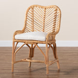 Baxton Studio Arween Modern Bohemian Natural Brown Rattan Dining Chair