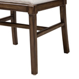 Baxton Studio Porsha Modern Bohemian Dark Brown Finished Mahogany Wood and Natural Rattan Dining Chair
