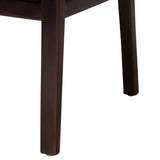 Baxton Studio Joana Modern Bohemian Dark Brown Mahogany Wood and Natural Abaca Dining Chair Dark Brown/Natural Brown/White Joana-Mahogany-AC