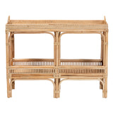 Baxton Studio Lombok Modern Bohemian Natural Brown Rattan Console Table