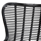 Baxton Studio Colorado Modern Bohemian Black Rattan and Metal Accent Chair