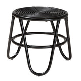 Baxton Studio Pertessa Modern Bohemian Black Finished Rattan End Table