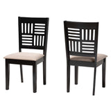 Deanna Modern Finished Wood 2-Piece Dining Chair Set
