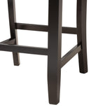 Baxton Studio Florencia Modern Beige Fabric and Espresso Brown Finished Wood Counter Stool