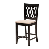 Baxton Studio Florencia Modern Beige Fabric and Espresso Brown Finished Wood 5-Piece Pub Set