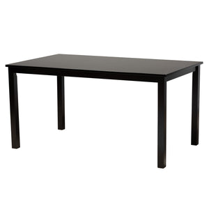 Baxton Studio Genesis Modern Grey Fabric and Dark Brown Finished Wood 7-Piece Dining Set