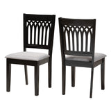 Genesis Modern Finished Wood 2-Piece Dining Chair Set