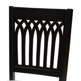 Baxton Studio Genesis Modern Grey Fabric and Dark Brown Finished Wood 2-Piece Dining Chair Set
