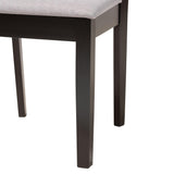 Baxton Studio Florencia Modern Grey Fabric and Espresso Brown Finished Wood Dining Chair