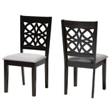 Abigail Modern Finished Wood 2-Piece Dining Chair Set