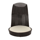 Mershon Outdoor Wicker Dog Bed with Water-Resistant Cushion