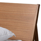 Baxton Studio Eileen Mid-Century Transitional Walnut Brown Finished Wood King Size Platform Bed
