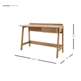 New Pacific Direct Morris Desk 1 Drawer Natural Oak with Natural Oak Leg Finish 1340012-NPD